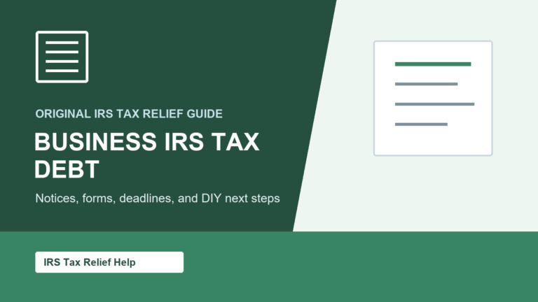 Business IRS Tax Debt guide from IRS Tax Relief Help