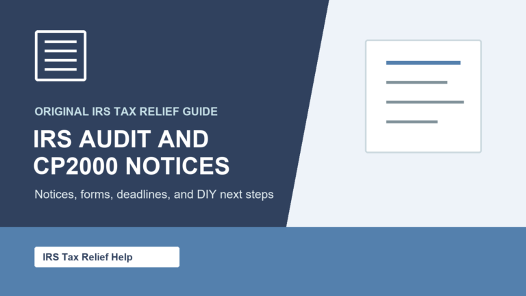 IRS Audit and CP2000 Notices guide from IRS Tax Relief Help