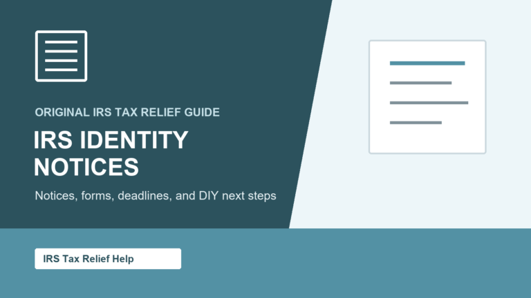 IRS Identity Notices guide from IRS Tax Relief Help
