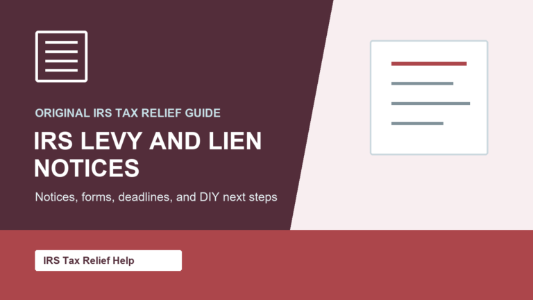 IRS Levy and Lien Notices guide from IRS Tax Relief Help
