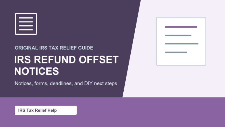 IRS Refund Offset Notices guide from IRS Tax Relief Help